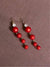 Red Balls Threadnand Christmas New Year 2022 Earrings Berry - Froppin