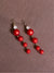 Red Balls Threadnand Rhinestone Dangle Drop Christmas New Year 2022 Earrings Berry - Froppin
