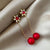 Red Long Golden Snowflake Ball Elegant Red Dress Christmas Theme Style Earrings - Froppin