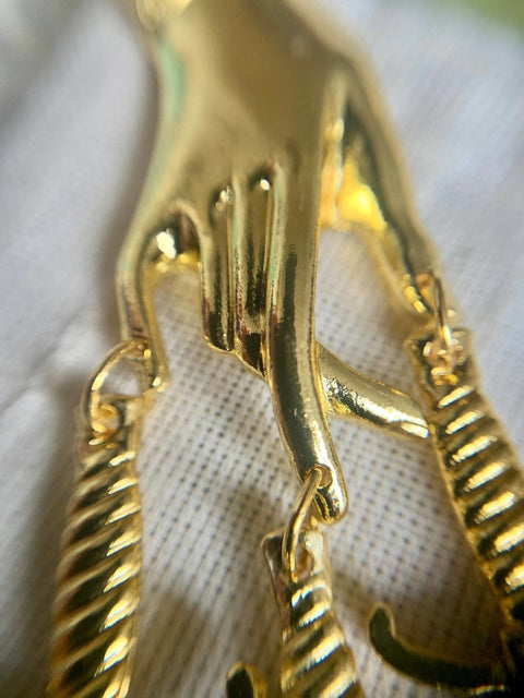 Red Stone Blood Drip Drop Dagger Earrings - Froppin