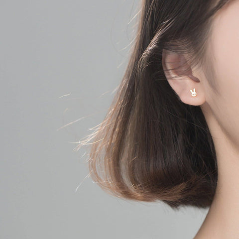 S925 Bunny Cute Earrings Animal Earrings Silver Earrings - Froppin