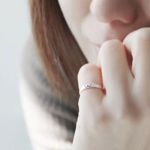 S925 Cat Hug Ring Cute Animal Ring, Hugging Ring Tiny Cat Ring Delicate Ring, Adjustable Paws Ring Ears Ring, Gift For Her Face Ring Jewelry - Froppin