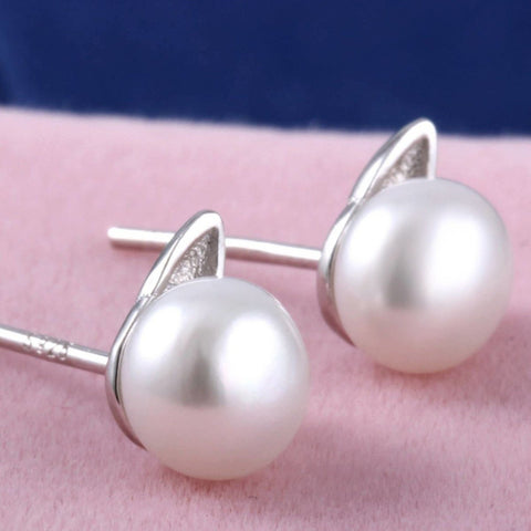 S925 Cute Earrings Cat Earrings Animal Earrings Stud - Froppin