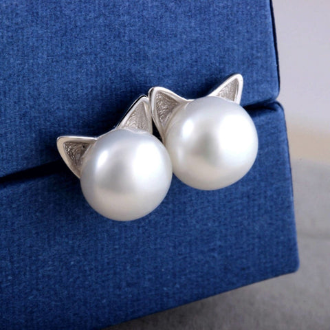 S925 Cute Earrings Cat Earrings Animal Earrings Stud - Froppin