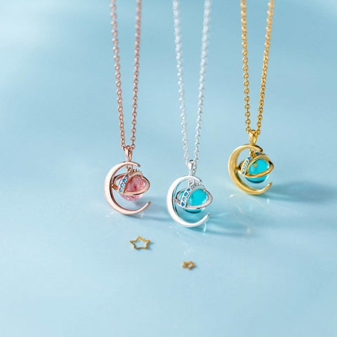 S925 Moon Necklace Moon Jewelry - Froppin