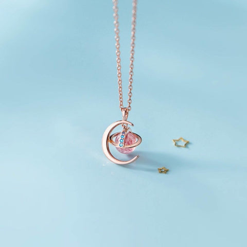 S925 Moon Necklace Moon Jewelry - Froppin
