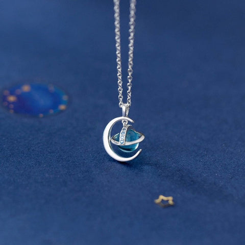 S925 Moon Necklace Moon Jewelry - Froppin