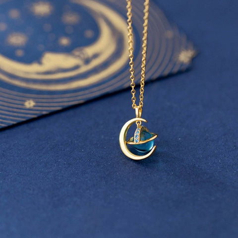 S925 Moon Necklace Moon Jewelry - Froppin