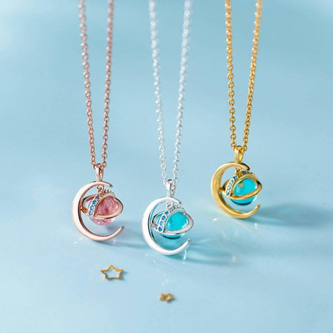 S925 Moon Necklace Moon Jewelry - Froppin