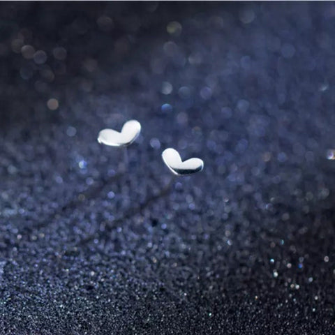 S925 Tiny Silver Earrings, Heart Earrings, Hypoallergenic Stud Earrings Minimalist Earrings, Cute Earrings, Girly Earrings, Delicate Earring - Froppin