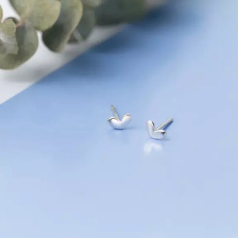 S925 Tiny Silver Earrings, Heart Earrings, Hypoallergenic Stud Earrings Minimalist Earrings, Cute Earrings, Girly Earrings, Delicate Earring - Froppin