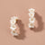 Sakura Japanese Flower Earrings, White Flower Earrings, Botanical Earrings, Nature Earrings, Dainty Earrings, Floral Earrings, Hoop Earrings - Froppin