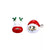 Santa Earrings Christmas Earrings, Crystal Earrings New Year Jewelry, Gift For Her Santa Hat Earrings, Animal Earrings Snowman Stud Earrings - Froppin