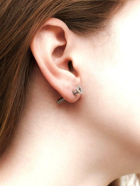 Screw Nail Unisex Realistic Earrings - Froppin