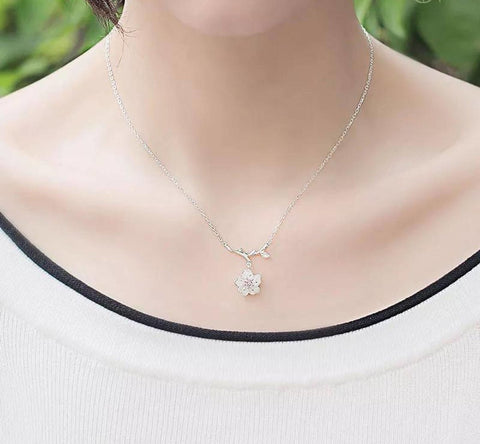 Silver Crystal Necklace - Froppin