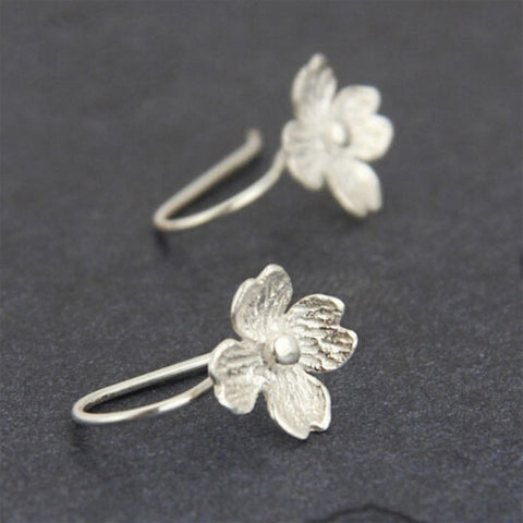 Silver Flower Earrings - Froppin