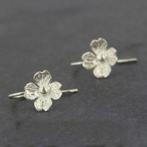 Silver Flower Earrings - Froppin