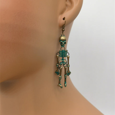 Skeleton Earrings, Hangman Earrings, Fun Earrings, Skull Earrings, Death Earrings, Halloween Earrings, Scary Earrings, RIP Earrings Jewelry - Froppin
