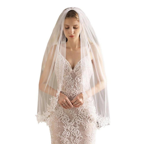 Soft Tulle Veil, Lace Veil - Froppin