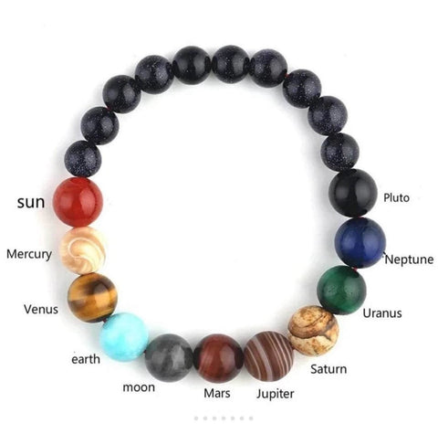 Solar System Beaded Bracelet Classic Cosmos Space - Froppin