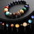 Solar System Beaded Bracelet Classic Cosmos Space - Froppin