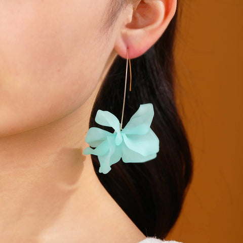 Spring Flower Earrings | Floral Hoops | Bohemian Jewelry - Froppin