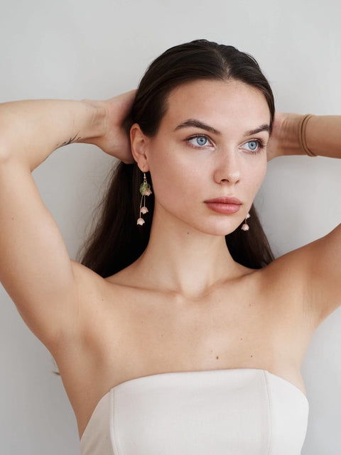 Spring Flowers Cute Bell 14k Gold Dangle Lily - Froppin