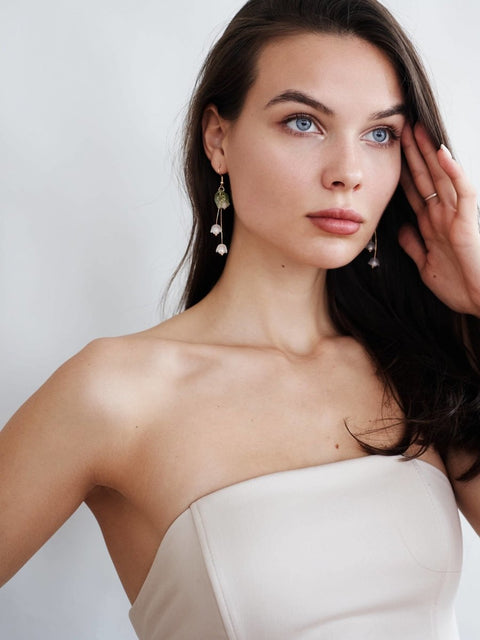 Spring Flowers Cute Bell 14k Gold Dangle Lily - Froppin