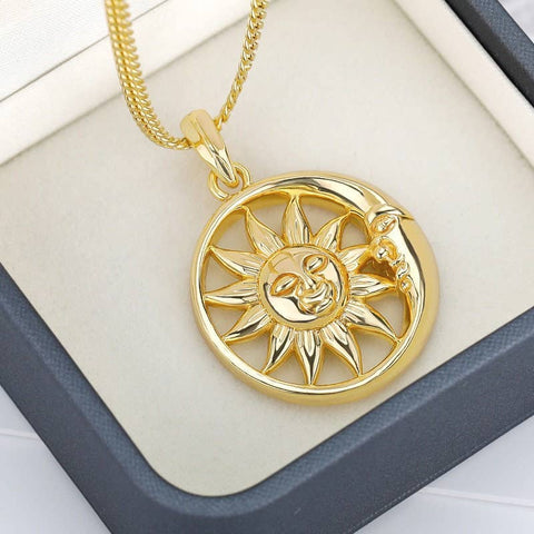 Sun Astrology Long Light Necklace Pendant - Froppin