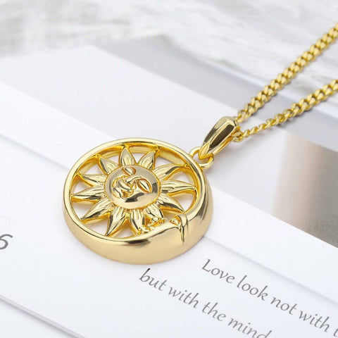 Sun Astrology Long Light Necklace Pendant - Froppin