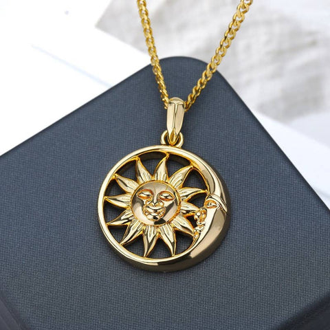 Sun Astrology Long Light Necklace Pendant - Froppin