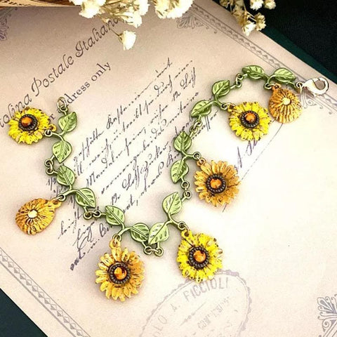 Sunflower Charms High Quolity Metallic Bracelet - Froppin
