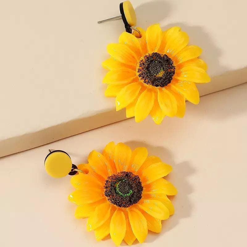 Large sunflower sale earrings