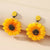 Sunflower Light Weight Large Yellow Earrings - Froppin