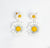 Sun's Up Little Daisy Big Daisy Dangle Earrings, Daisy Flower Realistic Dangle Floral White Yellow Earrings, Daisy Fan Studs & Drop Earrings - Froppin