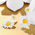 Sun's Up Little Daisy Big Daisy Dangle Earrings, Daisy Flower Realistic Dangle Floral White Yellow Earrings, Daisy Fan Studs & Drop Earrings - Froppin