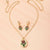 Tulip Enamel Vintage Earrings and Pendant Jewelry Set - Froppin