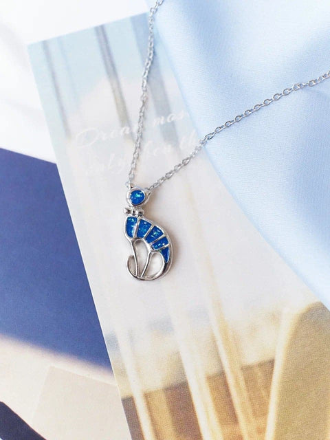 Turtle Blue Opal Silver Pendant - Froppin