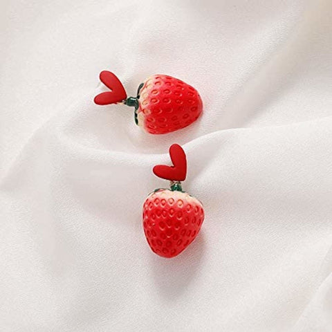 Whipped Cream Strawberry Stud Earrings - Froppin