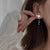 White Cherry Blossom Earrings, Spring Flower Stud Earrings, S925 Studs Heart Charm Sakura Earring, Zircon Floral Earrings, Crescent Earrings - Froppin