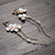 White Flower Golden Thread Beads Earrings • White Earrings - Froppin