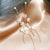 White Flowers Golden Threads Earrings • Jasmine Flower Floral Earrings • Dainty Natural Chandelier Dangle Earrings By Froppin - Froppin