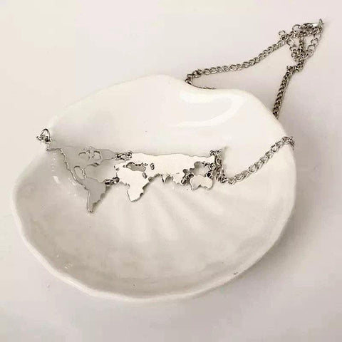 World Map Travel Inspired Necklace - Froppin